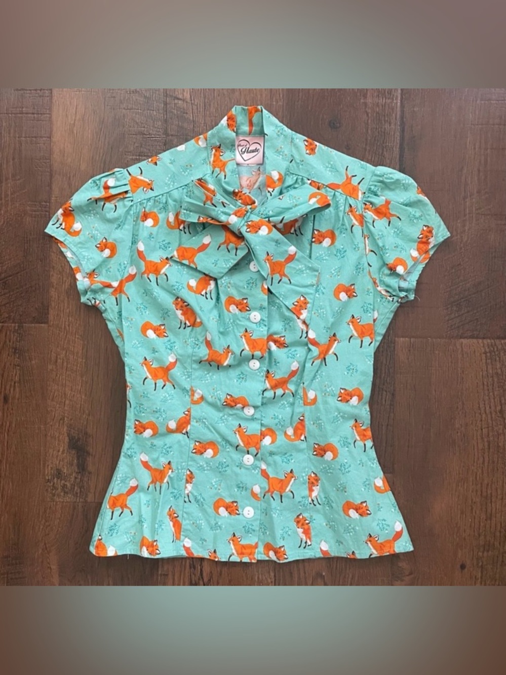 HEART OF HAUTE retro style top, size S